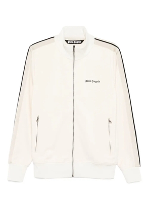 Palm Angels stripe-detail zip-up sweatshirt - Neutrals