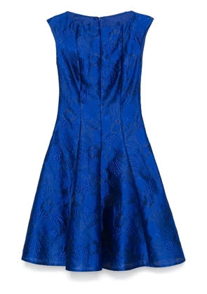 Talbot Runhof floral-jacquard mini dress - Blue