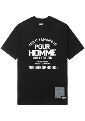 Yohji Yamamoto x Neighbourhood slogan-print T-shirt - Black
