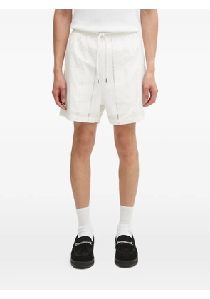 A BATHING APE® broderie-anglaise drawstring shorts - Neutrals