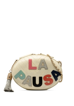 CHANEL Pre-Owned 2018-2019 Chevron Lambskin La Pausa Evening Bag crossbody bag - White