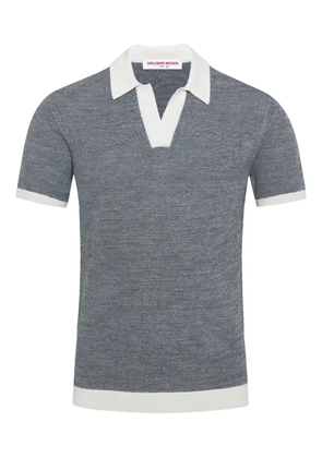 Orlebar Brown contrast-band short-sleeve polo shirt - Grey