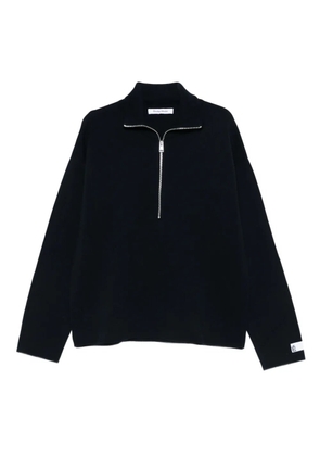 Études Studio half-zip knitted sweater - Blue