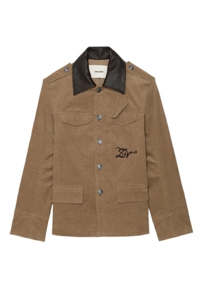 Zadig&Voltaire Veram corduroy embroidered jacket - Brown