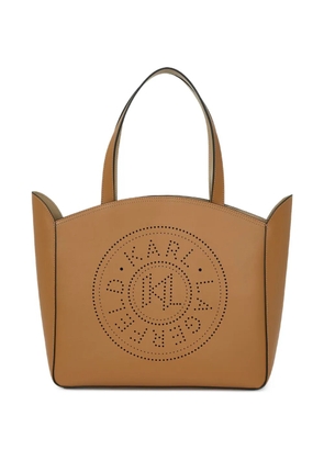 Karl Lagerfeld medium K/Circle zip tote bag - Brown