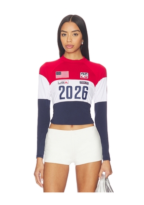 Polo Ralph Lauren Jersey Knit Long Sleeve Mock Neck Shirt in Red, Blue. Size XS. Also in S, M, L, XL, XXL.