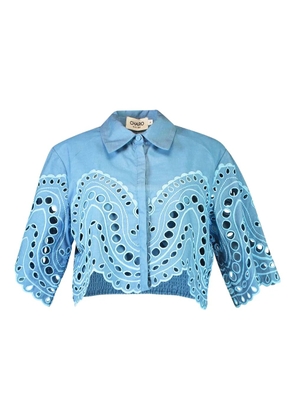 Charo Ruiz Ibiza cut-out storm blouse - Blue
