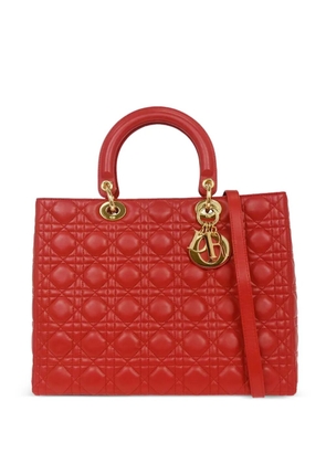 Christian Dior Pre-Owned 1999 quilted large lady handbag - Red