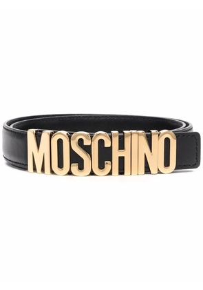 Moschino logo-buckle belt - Black