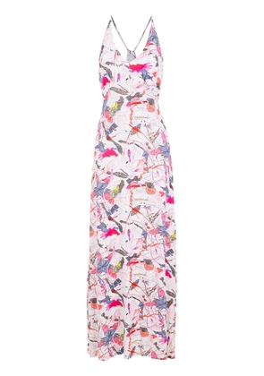 Amir Slama abstract-print maxi dress - Neutrals