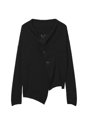 Y's buttoned asymmetrical cardigan - Black