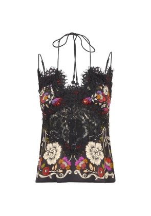 FARM Rio floral sleeveless top - Black