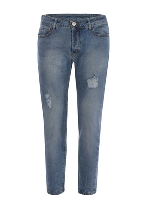 YES LONDON ripped-detail jeans - Blue