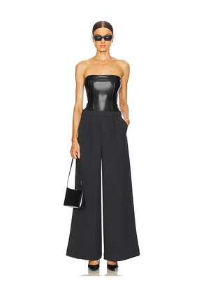 WeWoreWhat Corset Wide Leg Jumpsuit in Black. Size 0. Also in 2.