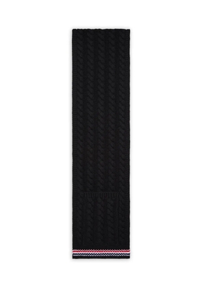 Thom Browne RWB-stripe scarf - Black