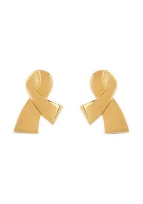 Nina Ricci Pre-Owned 1980s bow clip-on earrings - Gold