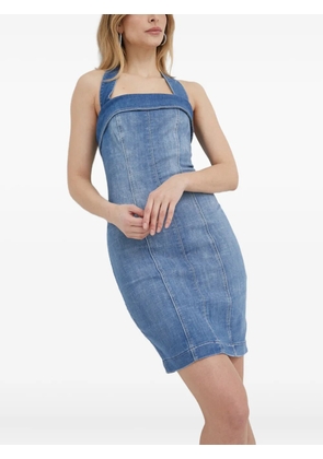 GUESS USA halterneck panelled dress - Blue