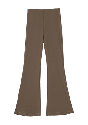 MALIPARMI contrast-stitching trousers - Brown