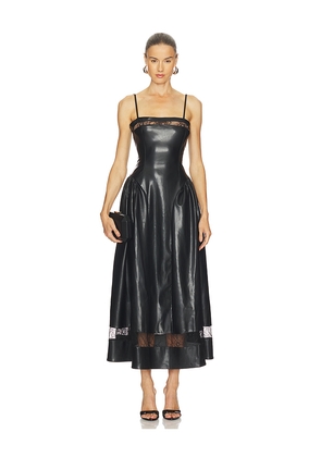 WeWoreWhat Lace Panel Corset Midi Dress in Black. Size S. Also in XS.