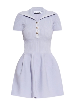 Self-Portrait short-sleeved dress - Purple