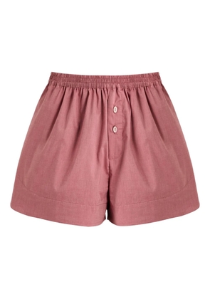 Faithfull the Brand Lonia elasticated buttoned shorts - Red