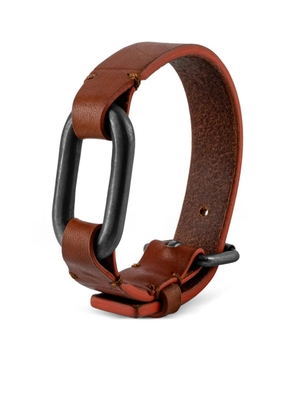 Parts of Four sterling silver Link Gauntlet bracelet - Brown