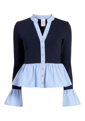 Cinq A Sept Skai ruffled top - Blue
