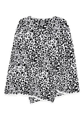 Black Comme Des Garçons leopard-print jumper