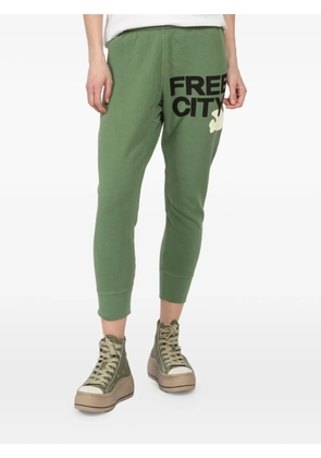 FreeCity drawstring-fastening graphic-print track pants - Green