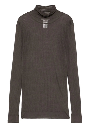 LEMAIRE fine-ribbed sweater - Brown