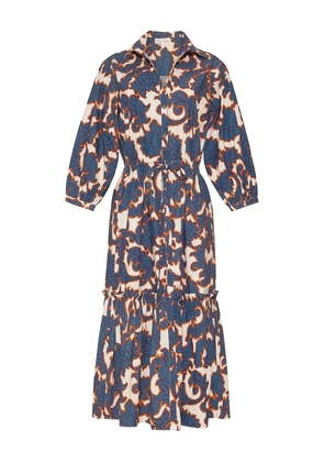 Cara Cara floral-print tiered dress - Blue