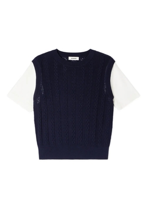 SANDRO layered-effect T-shirt - Blue