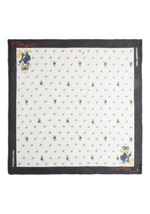 Karl Lagerfeld x Disney all-over graphic-print scarf - White