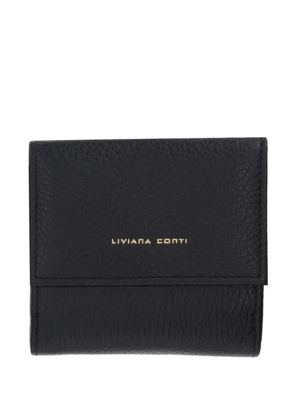 Liviana Conti small grained flap wallet - Black