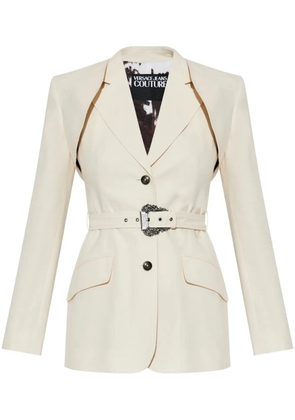 Versace Jeans Couture belted blazer - White