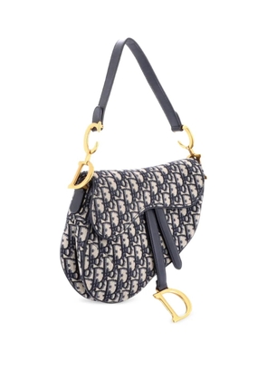 Christian Dior Pre-Owned Saddle Handbag Oblique Canvas Medium shoulder bag - Blue