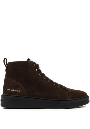 Karl Lagerfeld Flint II lace-up high-top sneakers - Brown