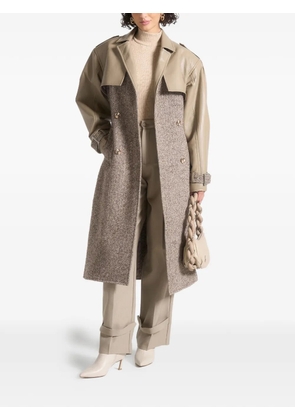 Manière De Voir Carina double-breasted trench coat - Neutrals