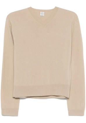 TOTEME V-neck knit sweater - Neutrals