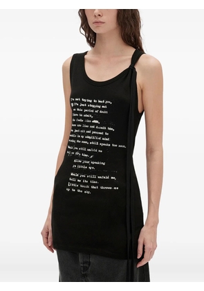 Ann Demeulemeester rib-knit cotton top - Black