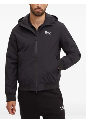Ea7 Emporio Armani hooded zip jacket - Black