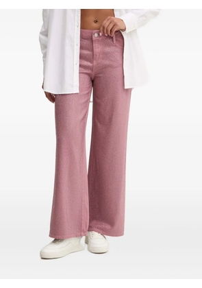 GUESS USA rhinestone-embellished denim jeans - Pink