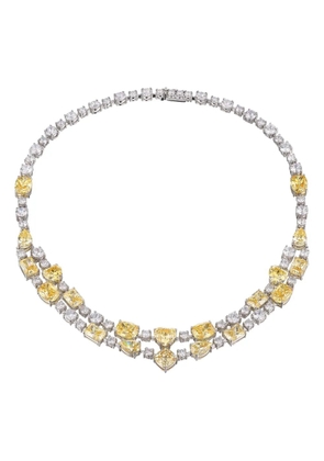 Anabela Chan Canary Love Heart diamond choker - Silver