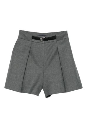 Juun.J pleated belted shorts - Grey