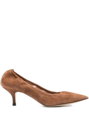 P.A.R.O.S.H. pointed-toe kitten-heel pumps - Brown