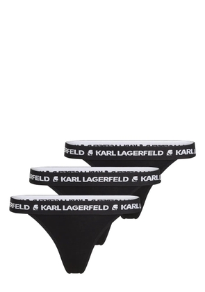 Karl Lagerfeld logo brazilian briefs (pack of three) - Black