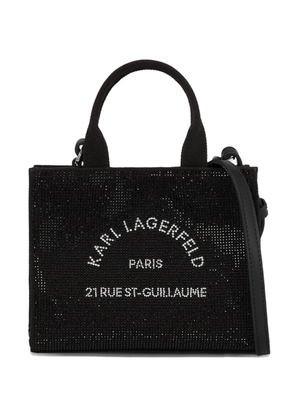 Karl Lagerfeld mini embellished square tote bag - Black