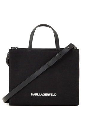 Karl Lagerfeld small ikon print tote bag - Black