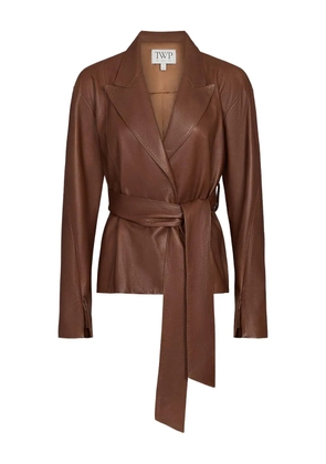 TWP tie-waist jacket - Brown