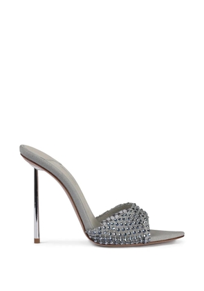 Le Silla Gilda embellished mules - Grey